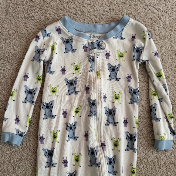 Monica + Andy Disney Monsters Inc. Onesie Organic Cotton 18/24M - Picture 3 of 4